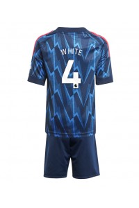 Arsenal Ben White #4 Jalkapallovaatteet Lasten Vieraspeliasu 2025-26 Lyhythihainen (+ Lyhyet housut)